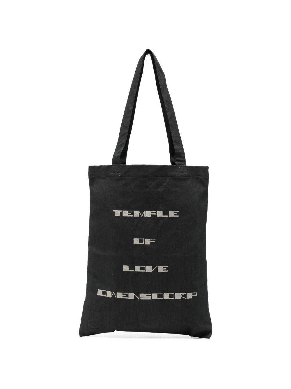 Borsa tote con grafica in nero RICK OWENS DRKSHDW - unisex 