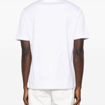 T-shirt con logo a girocollo in bianco Brunello cucinelli - uomo 
