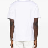 T-shirt con logo a girocollo in bianco Brunello cucinelli - uomo 