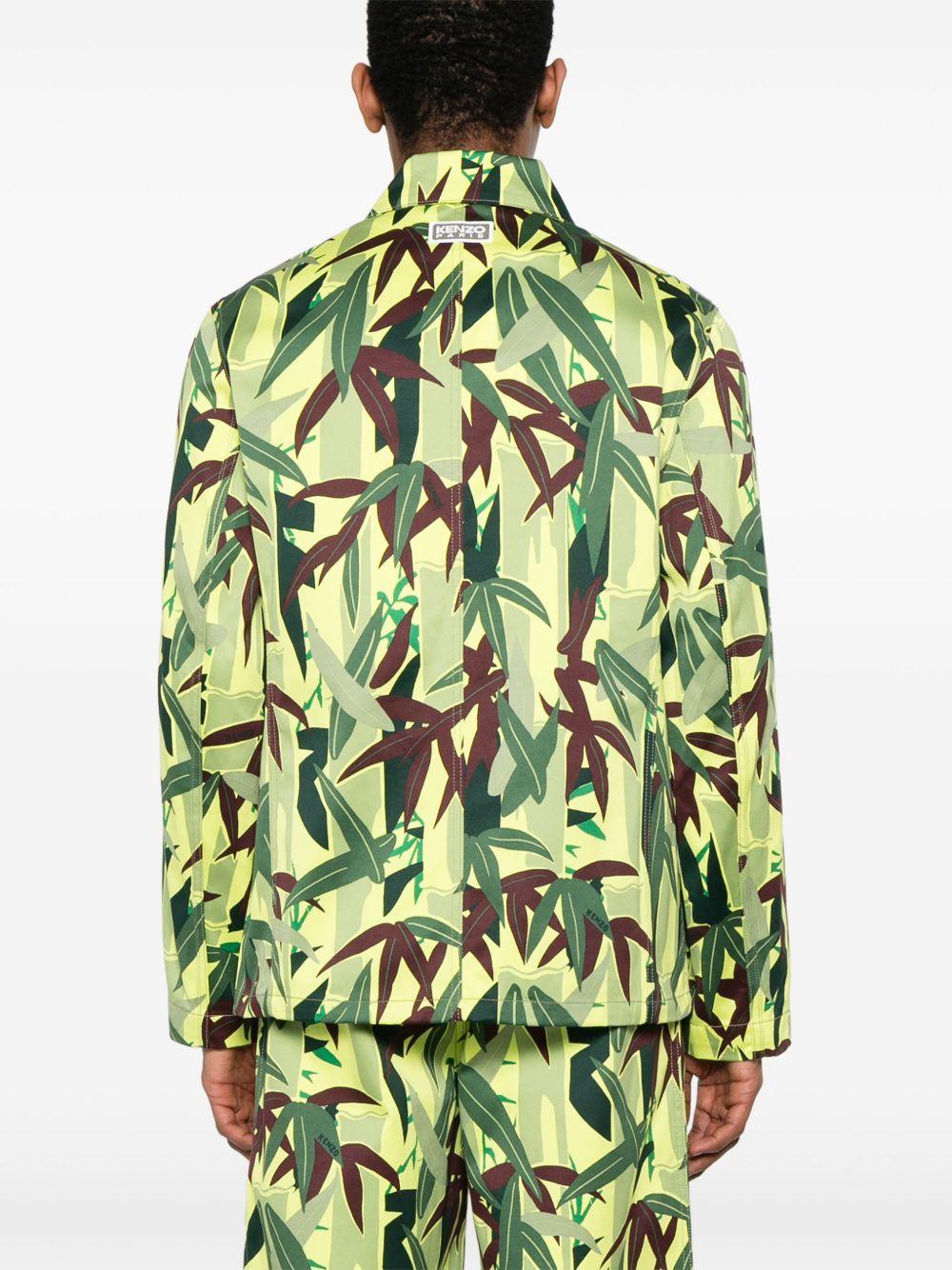 Giacca-camicia con stampa Chiku-Rin Camo in vedre Kenzo - uomo 