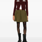 Cardigan con ricamo florele in bordeaux Shushu/tong - donna 