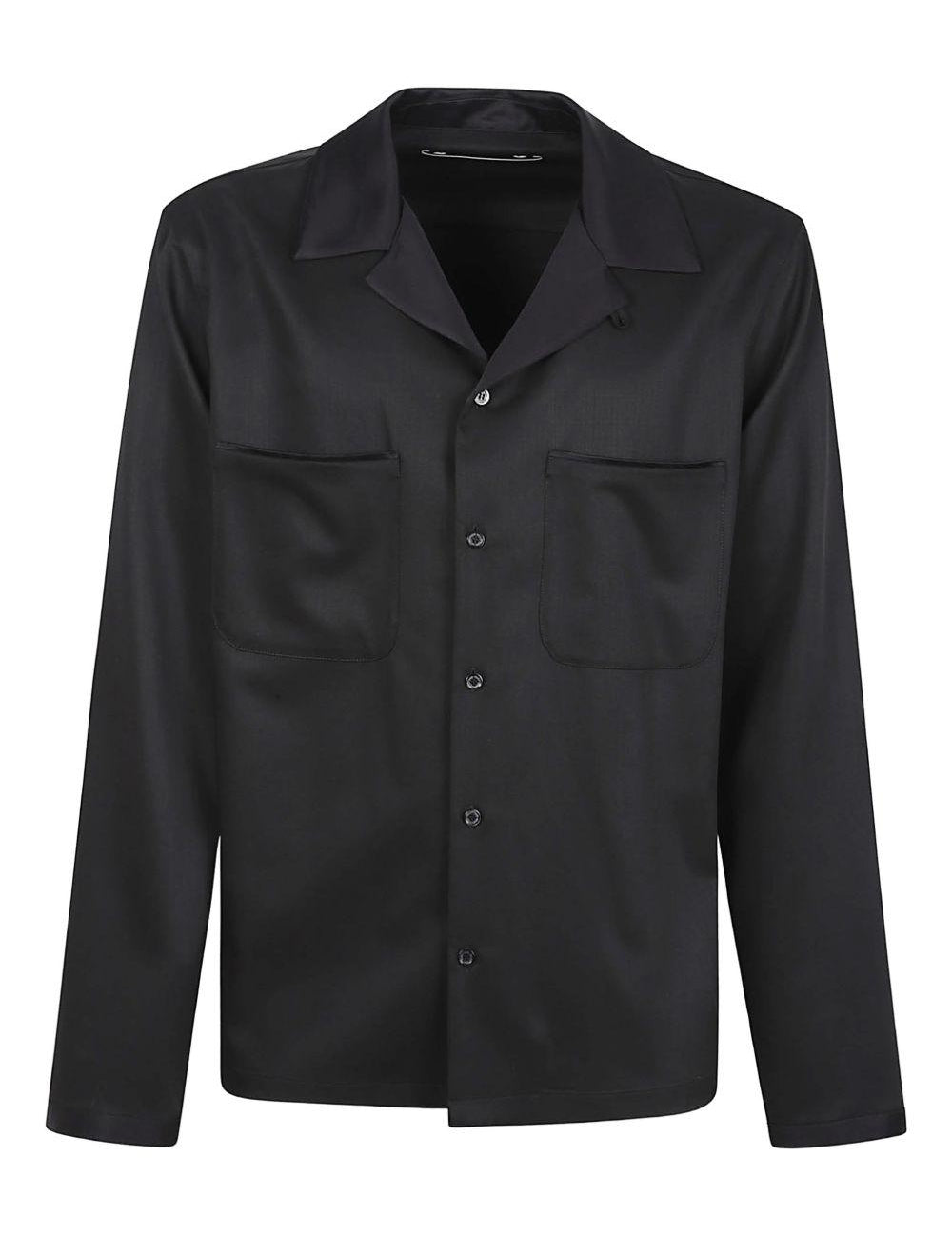 CAMICIA CON TASCHINO IN NERO GOLDEN GOOSE - UOMO 