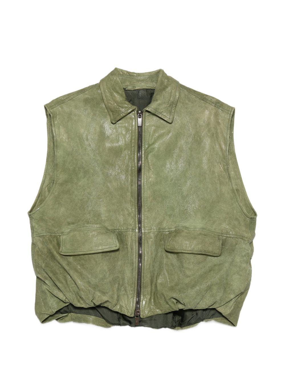 Gilet con zip in verde Salvatore santoro - donna 