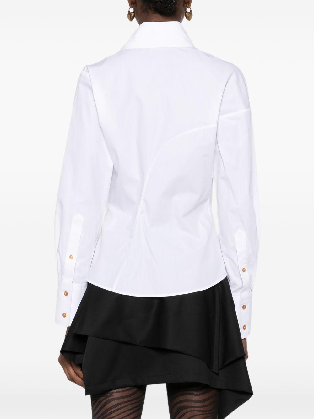 Camicia con chiusura decentrata bella in bianco Vivienne westwood - donna 