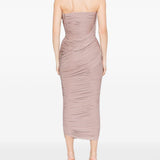 Abito midi drappeggiato in lilla Alex Perry - donna 