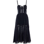Abito con inserti in pizzo dafelle in nero Charo ruiz ibiza 1989 - donna 