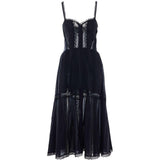 Abito con inserti in pizzo dafelle in nero Charo ruiz ibiza 1989 - donna 