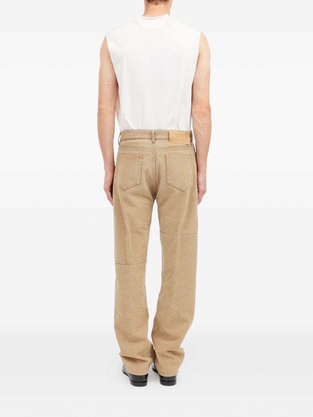 Jeans a cinque tasche in marrone Mm6 maison margiela - uomo 