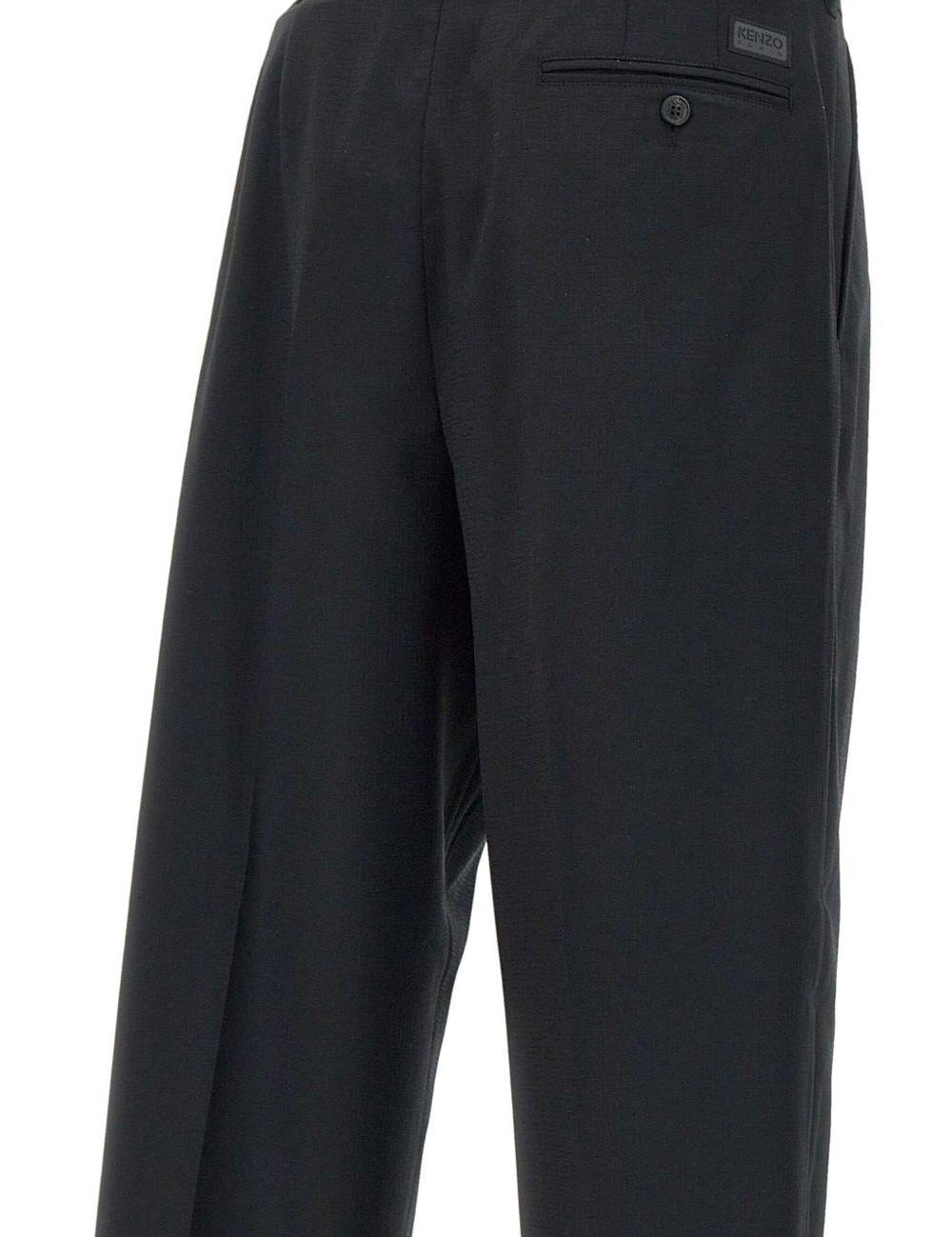Pantaloni sartoriali con pieghe in nero Kenzo - uomo 