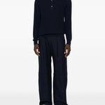 Polo a costine in blu Lardini - uomo 