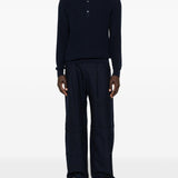 Polo a costine in blu Lardini - uomo 