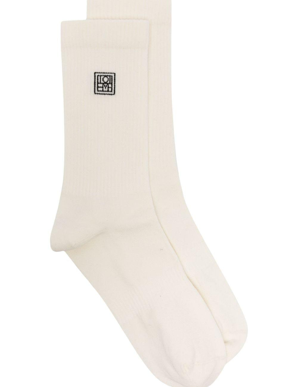 Calzini con logo in avorio Toteme - donna 