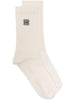 Calzini con logo in avorio Toteme - donna