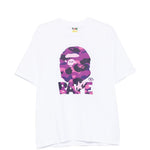 T-shirt con logo in bianco A bathing ape - uomo 