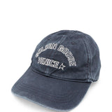 Cappello da baseball con logo in blu 