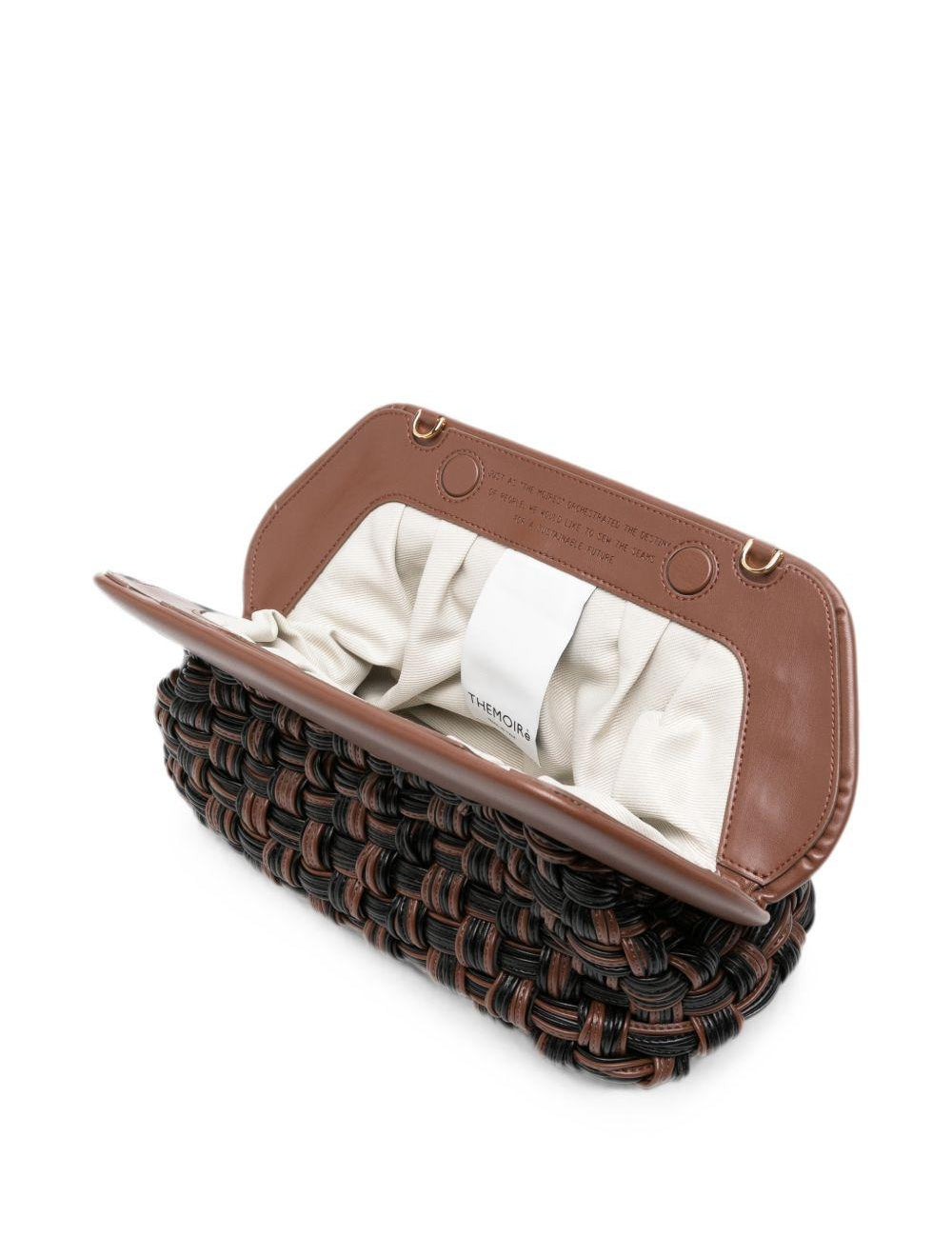 Clutch bios cesta vegan in marrone 