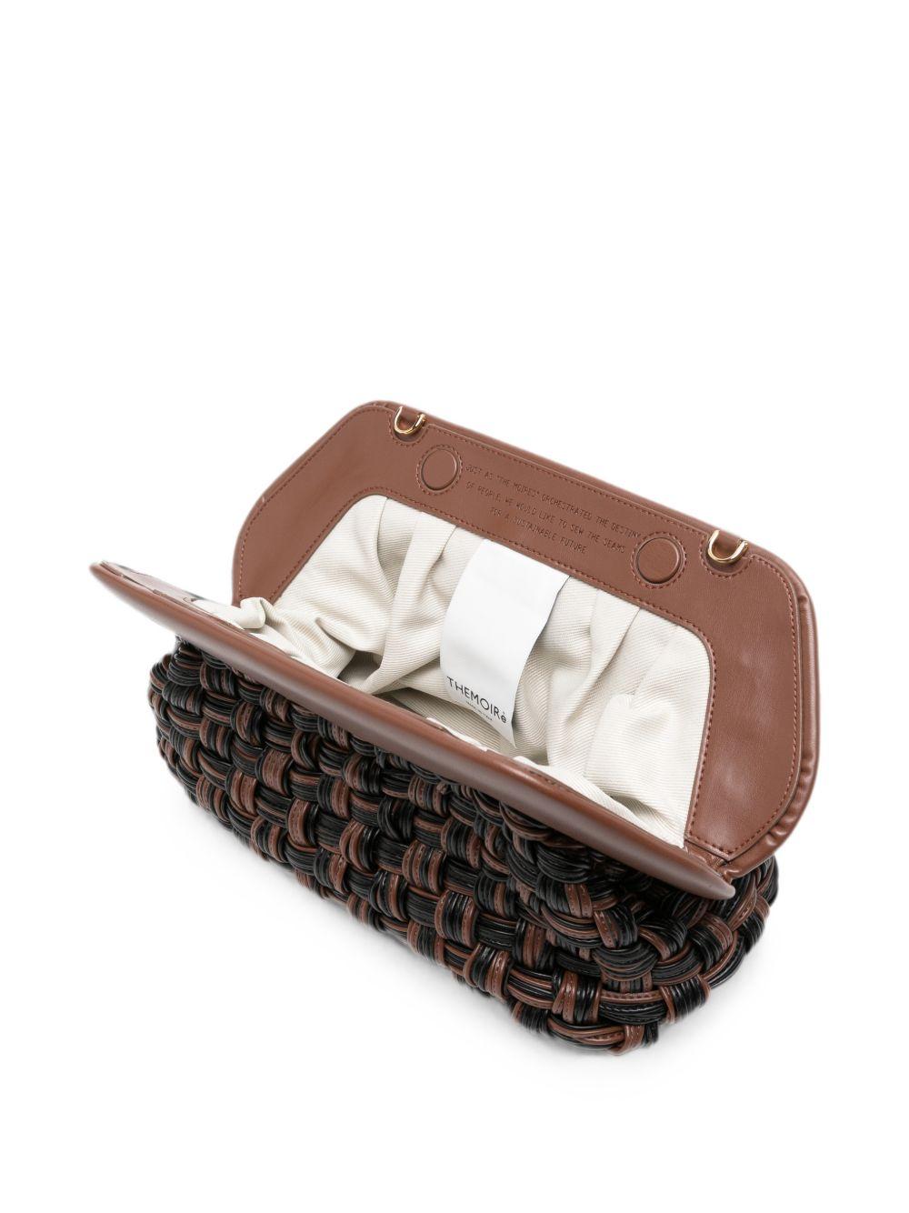 Clutch bios cesta vegan in marrone 