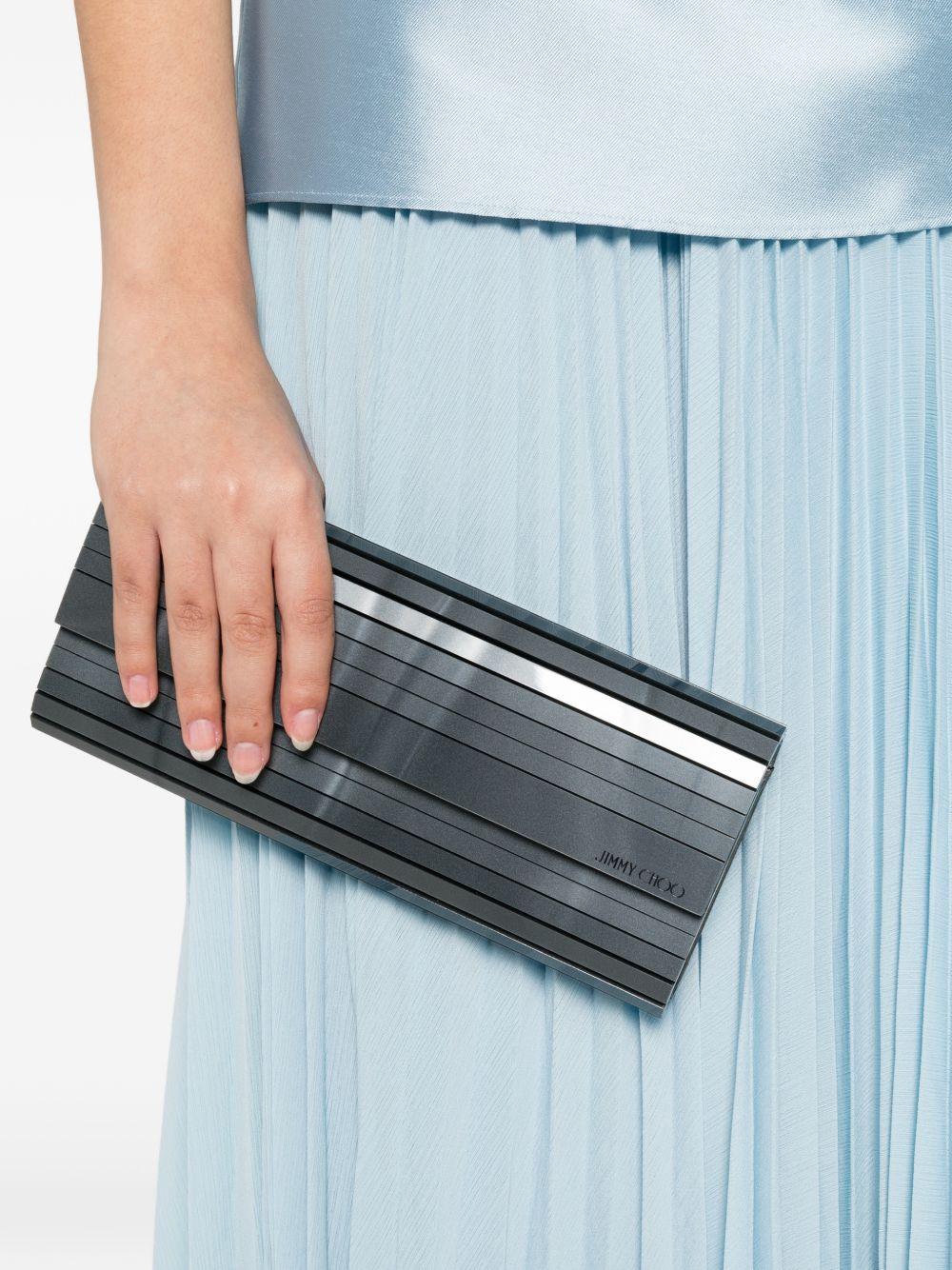 Clutch sweetie con logo in grigio Jimmy choo - donna 