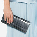 Clutch sweetie con logo in grigio Jimmy choo - donna 