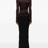 Abito da sera con dettagli in pizzo in nero Christopher esber - donna 