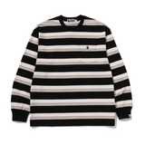 T-shirt a righe a maniche lunghe multicolore A bathing Ape - uomo 