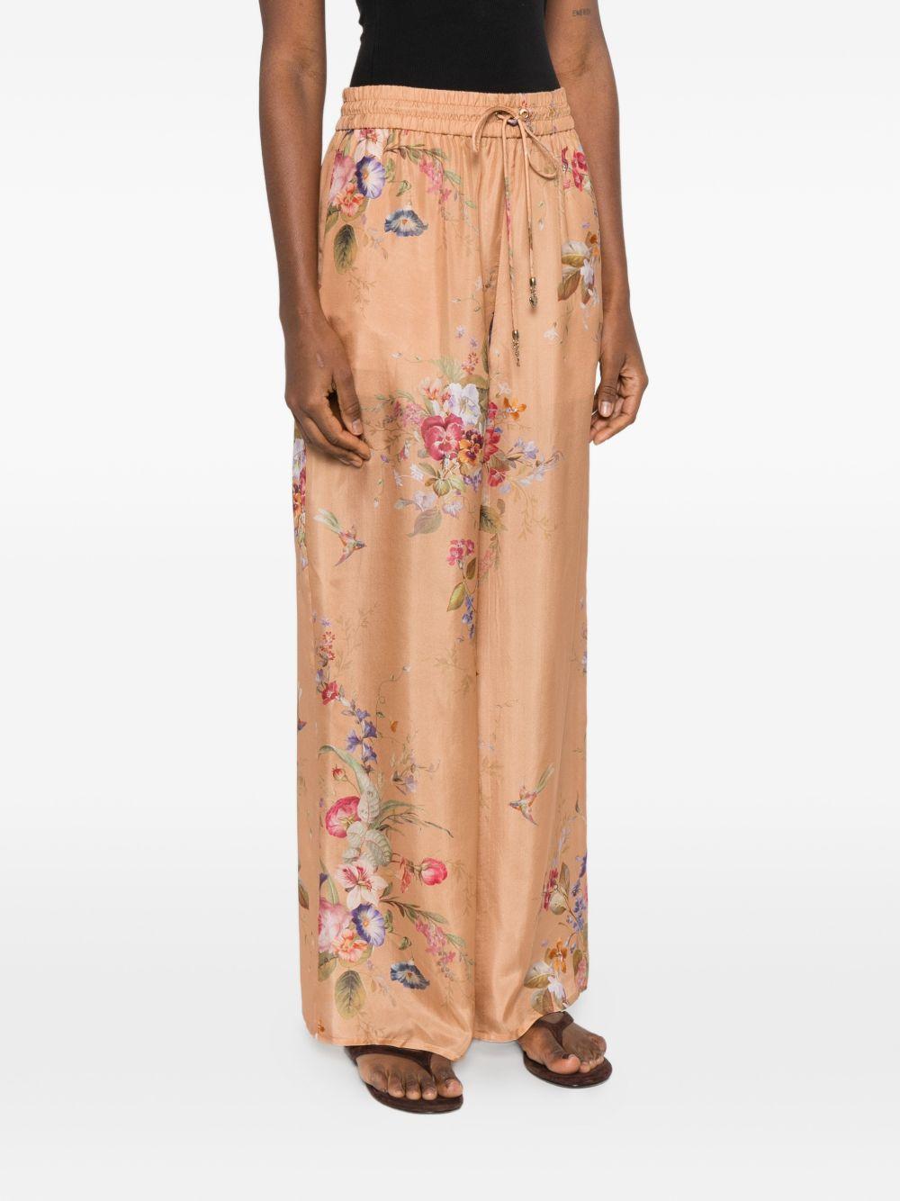 Pantaloni Patience a fiori in beige Zimmermann - donna 