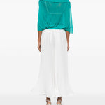 Top in seta in blu Alberta ferretti - donna 