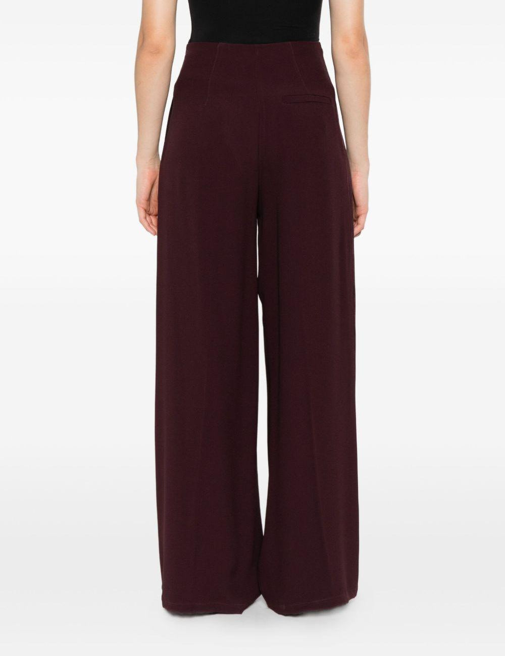 Pantaloni con inserti laterali in bordeaux Forte forte - donna 