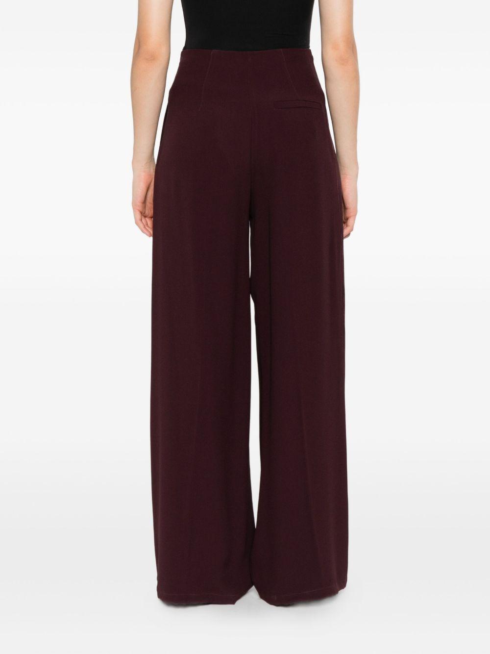 Pantaloni con inserti laterali in bordeaux Forte forte - donna 