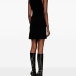 Abito corto M-Oloni-Short a coste con apertura a goccia in nero Diesel - donna 