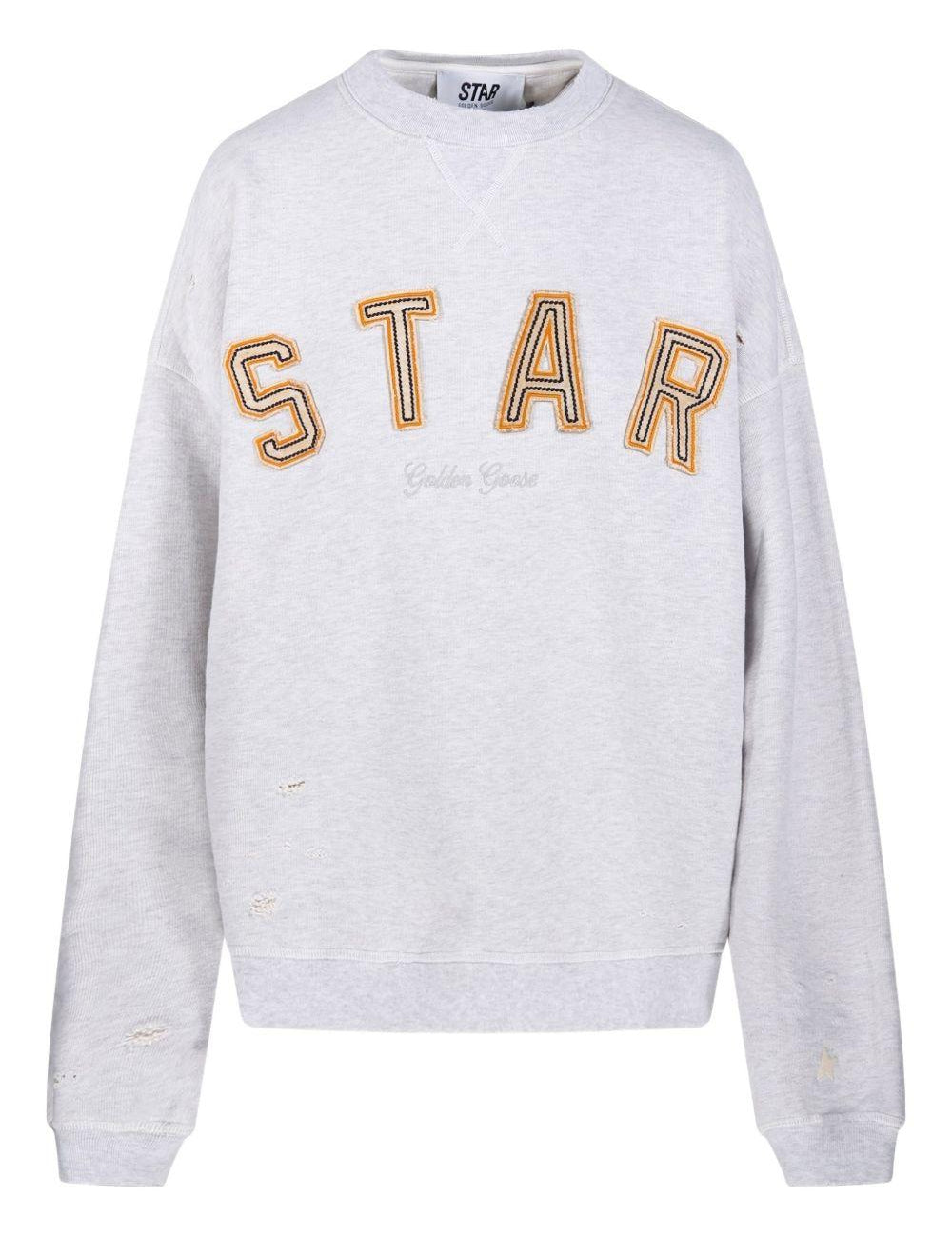 Felpa con applicazione in grigio Golden goose - unisex 