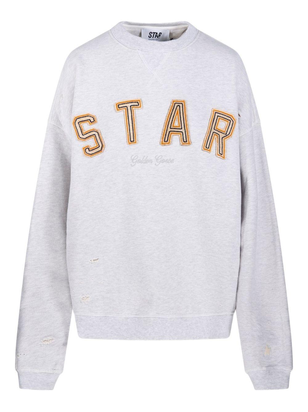 Felpa con applicazione in grigio Golden goose - unisex 