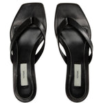 Sandali infradito in nappa in nero 
