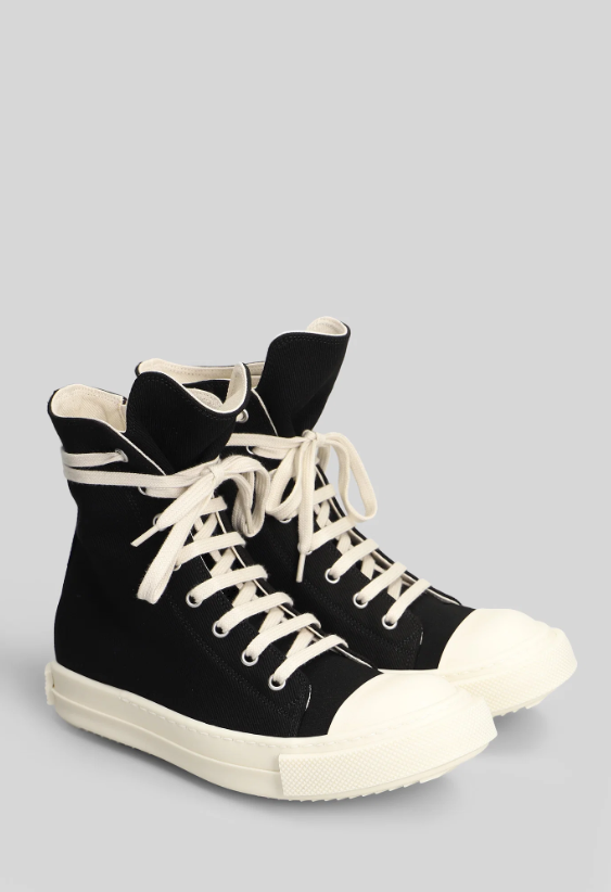 Sneakers alte in nero Rick Owens Drkshdw - uomo 