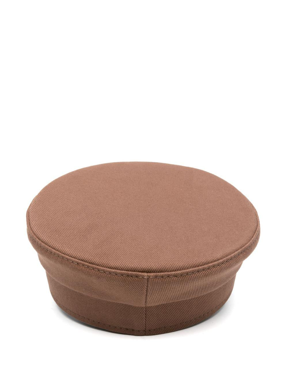 Cappello baker boy con logo ricamato in marrone Ruslan baginskiy - donna 