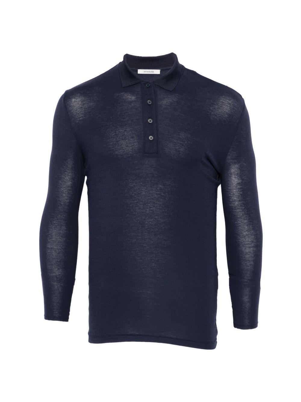 Polo a maniche lunghe in blu Entire studios - unisex 