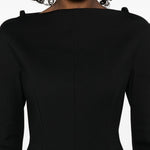 Abito corto in cadì angus in nero Maxmara sportmax - donna 