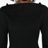 Abito corto in cadì angus in nero Maxmara sportmax - donna 