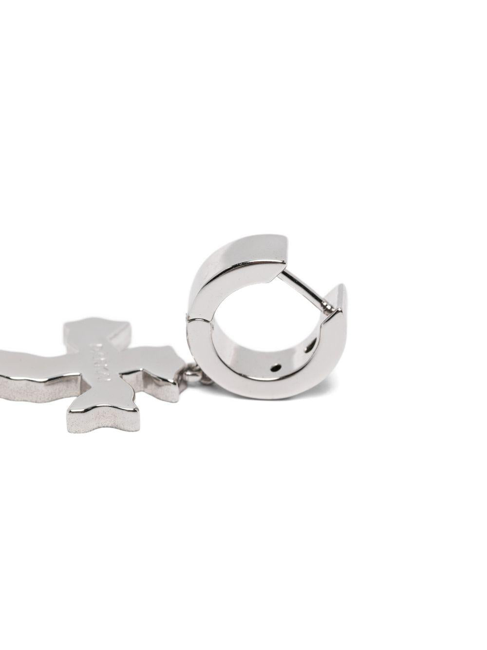Orecchini Tipsy Cross in argento Darkai - unisex 
