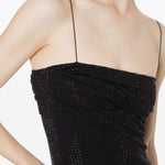 Abito midi con cristalli in nero Philosophy di Lorenzo Serafini - donna 