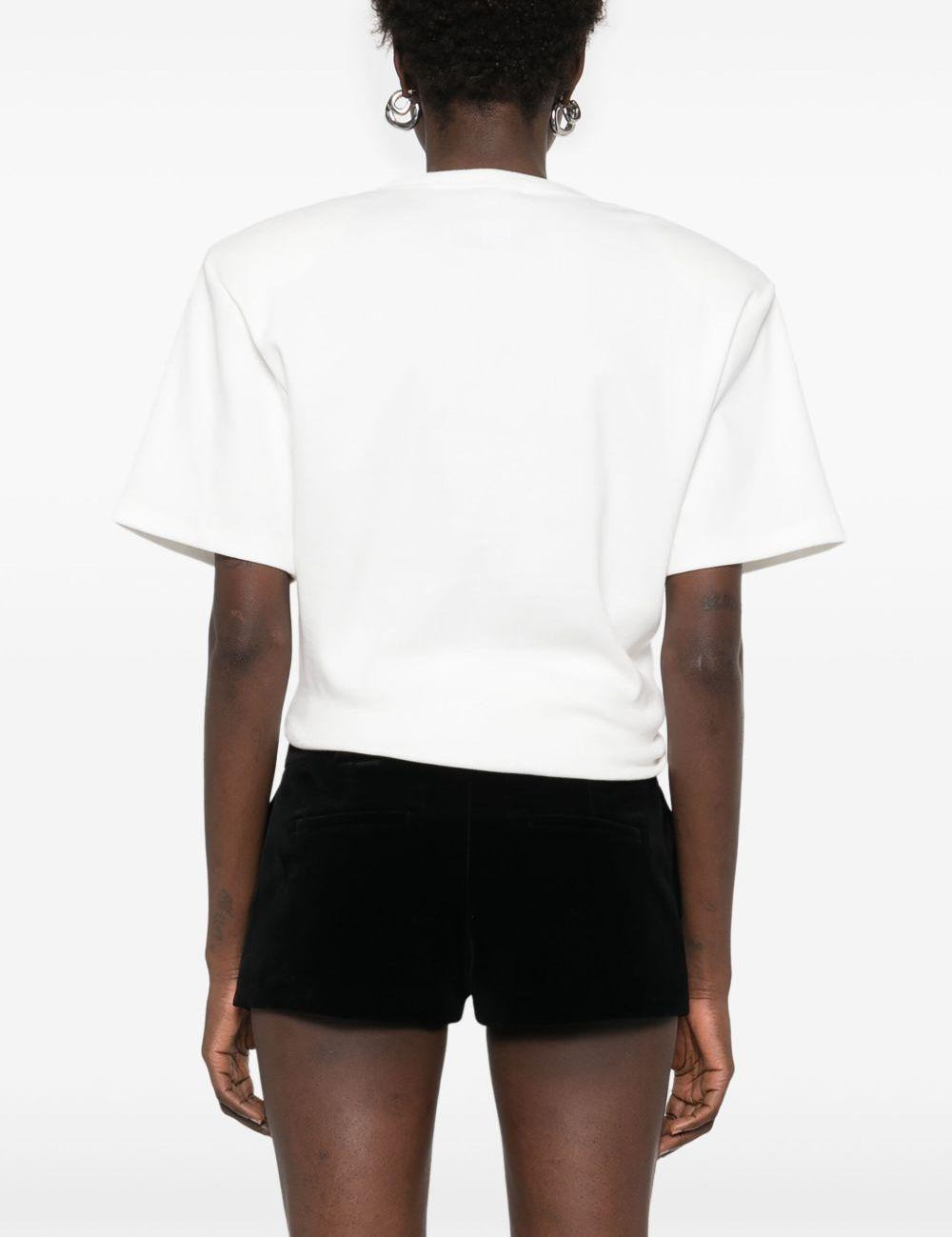 T-shirt con nodo in bianco 