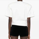 T-shirt con nodo in bianco 