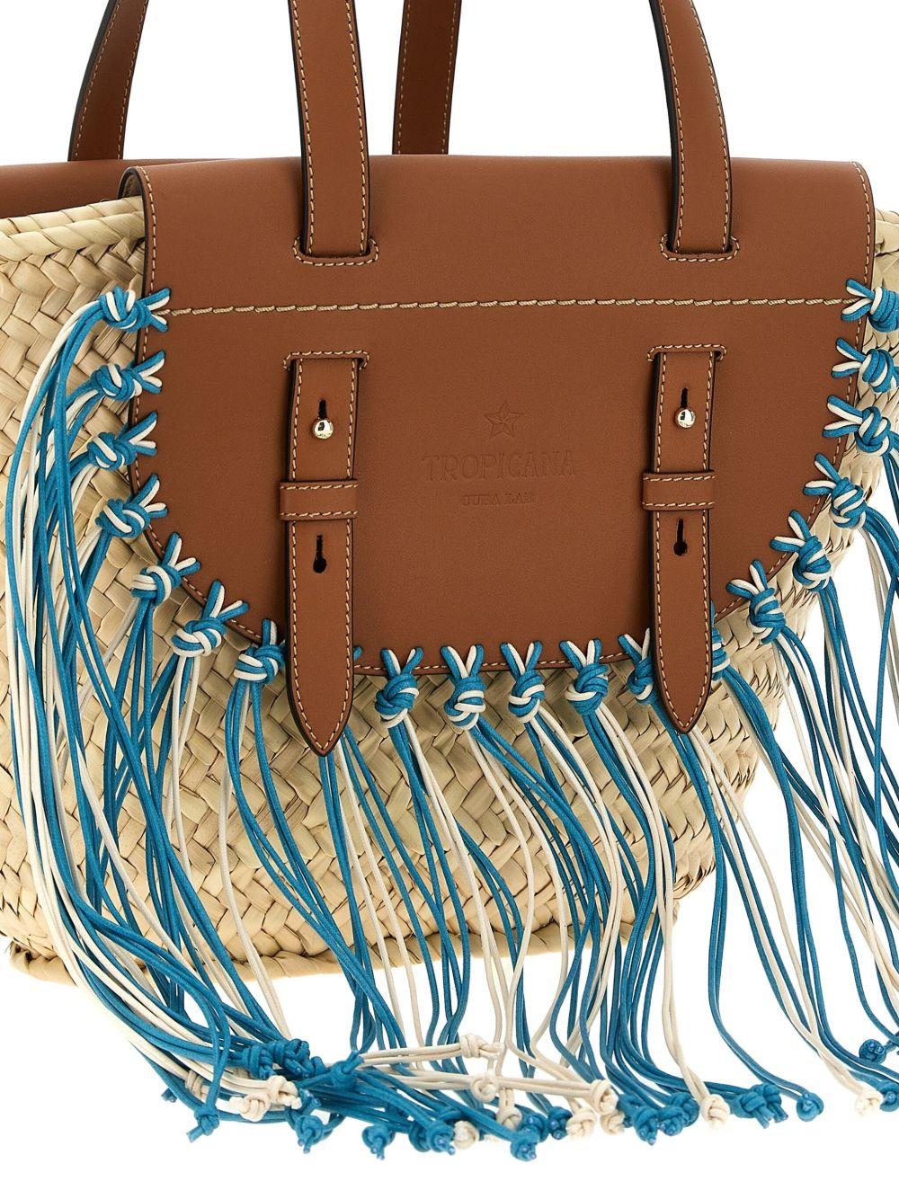 Borsa tote Tropicana in marrone e blu Cuba Lab - donna 