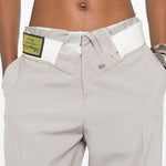 Pantaloni con dettaglio risvolto in grigio MM6 Maison Margiela - donna 