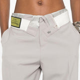 Pantaloni con dettaglio risvolto in grigio MM6 Maison Margiela - donna 