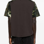 Camicia a maniche corte con stampa grafica in verde Roa x and wander - uomo 