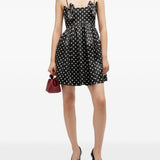 Abito mini a pois in nero Ganni - donna 