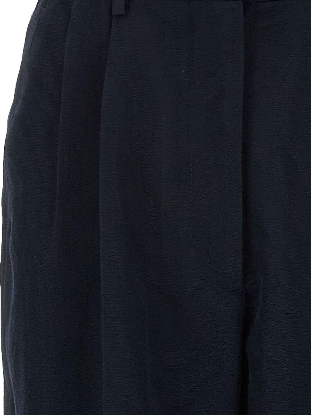 Pantaloni dritti con tasche a pieghe in blu Blazé milano - donna 