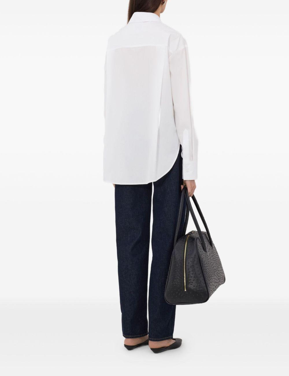Camicia lee con ricamo in bianco Loulou de saison - donna 