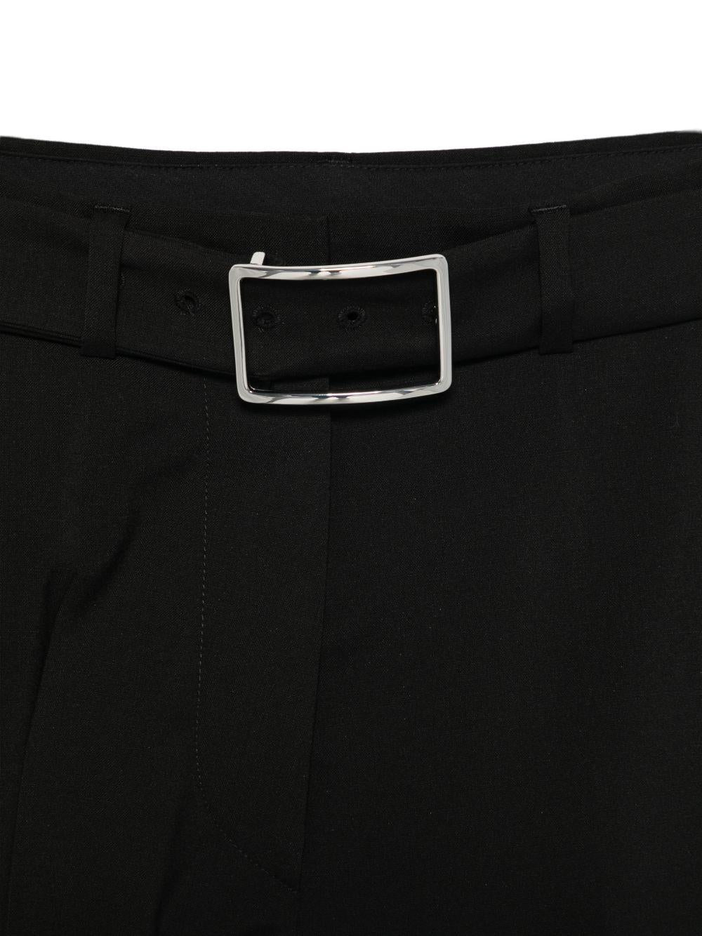 Shorts Ghiera in lana vergine con cintura in nero Maxmara sportmax - donna 